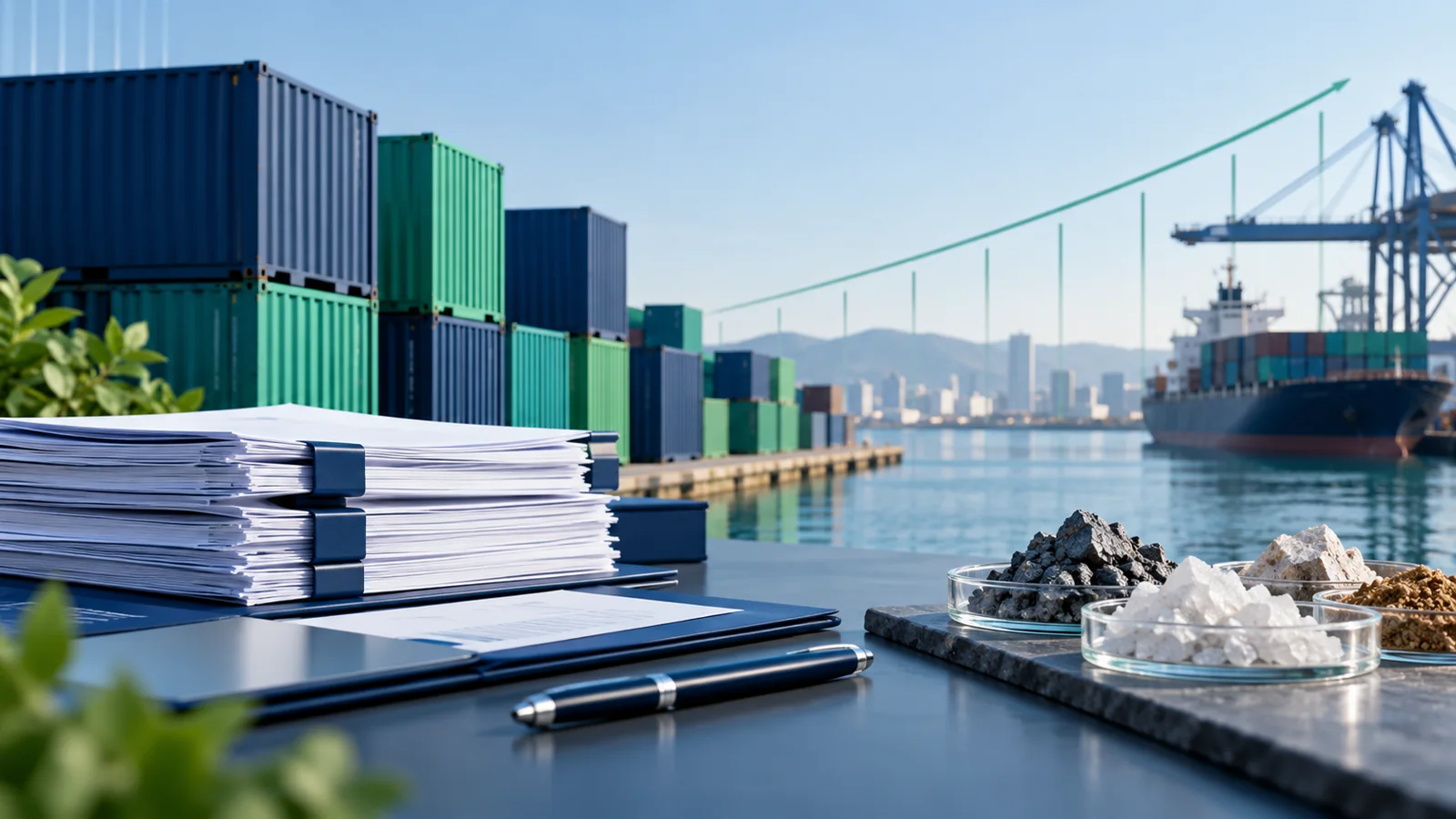 Organized supply chain materials and documentation representing steady progress